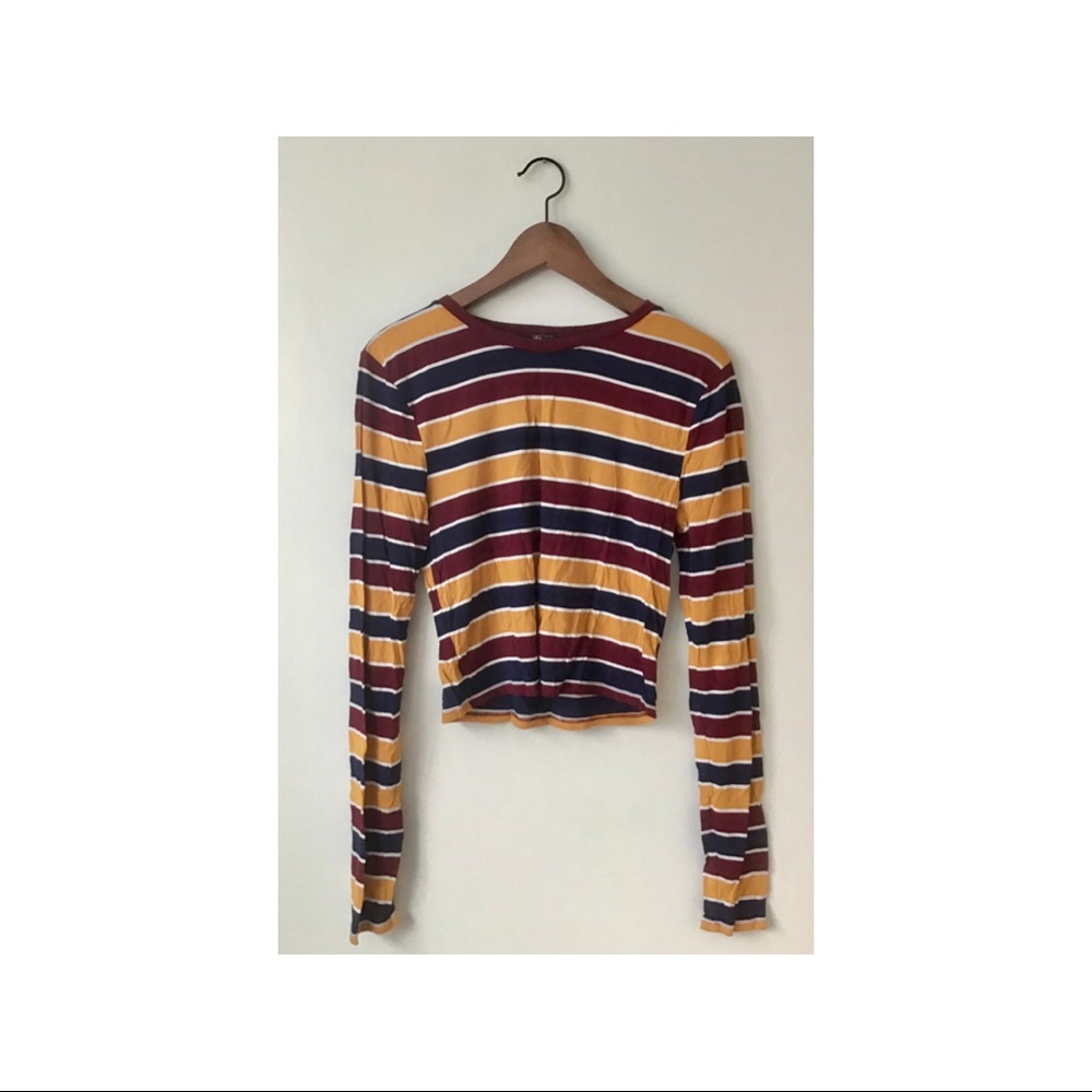 Stretch Cropped Long Sleeve Tee